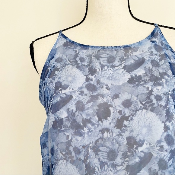 Vintage 90s Floral Photo Print Shift Dress - Picture 4 of 5